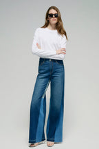 Shadow Split Wideleg Jeans