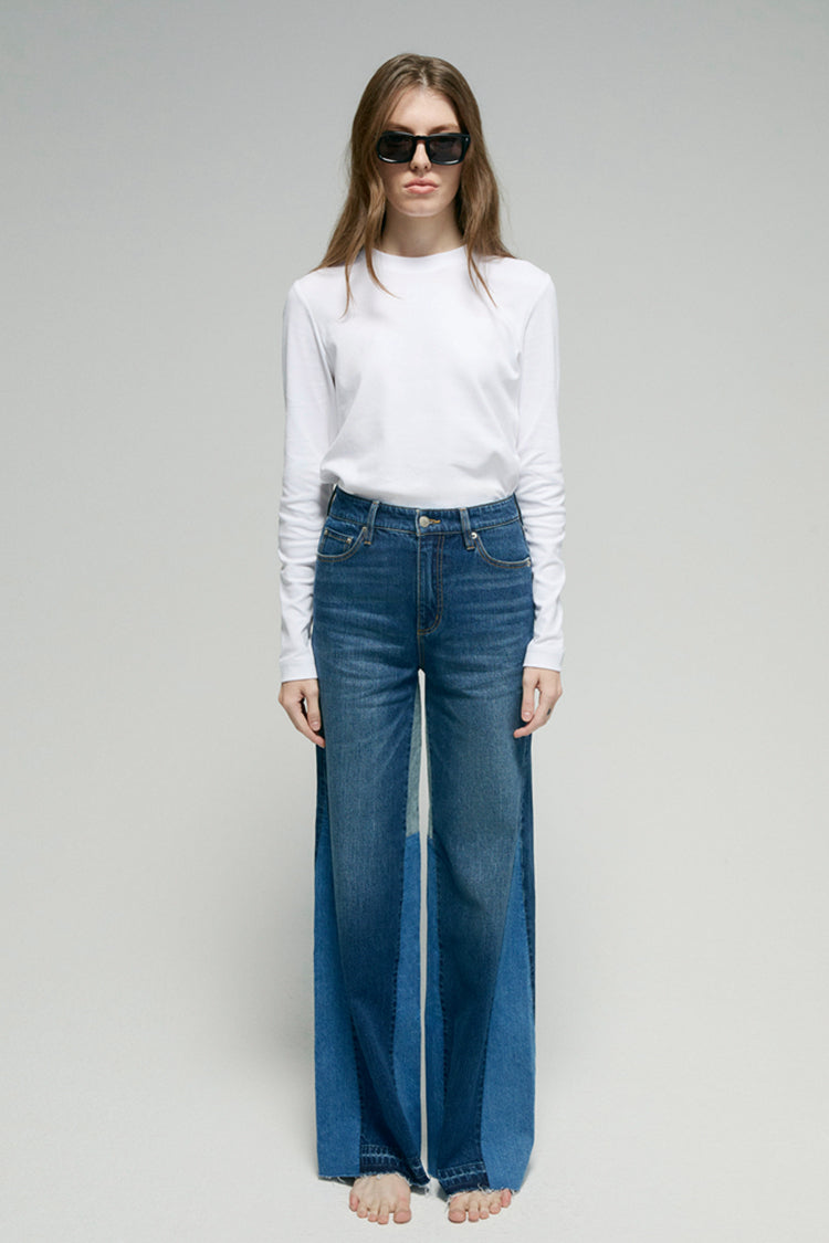 Shadow Split Wideleg Jeans
