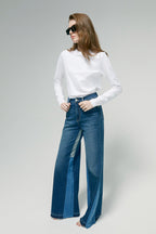 Shadow Split Wideleg Jeans