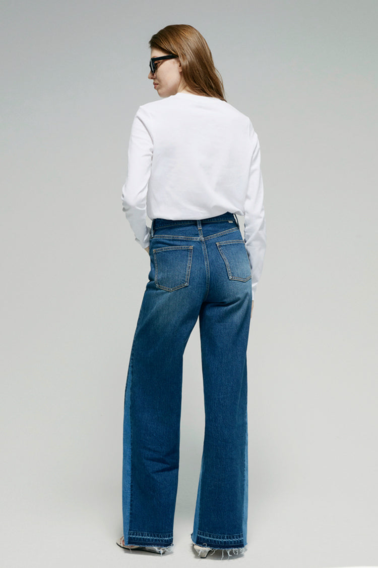 Shadow Split Wideleg Jeans
