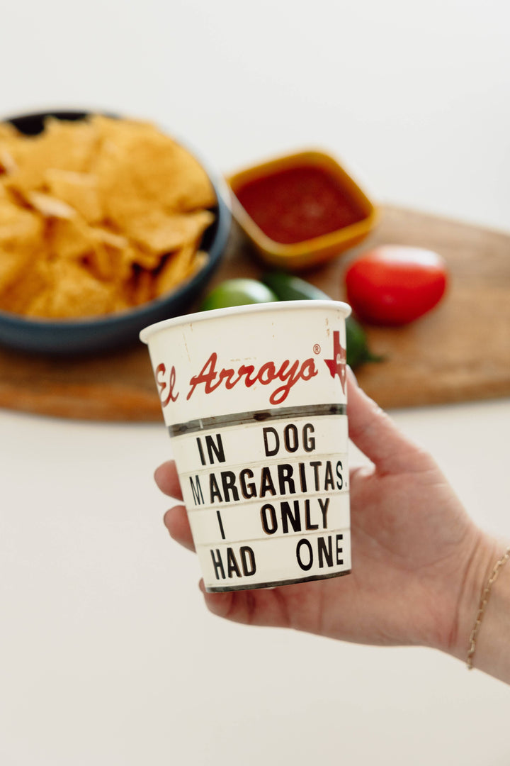 El Arroyo | 12 oz Party Cups (Pack of 12) - Dog Margaritas