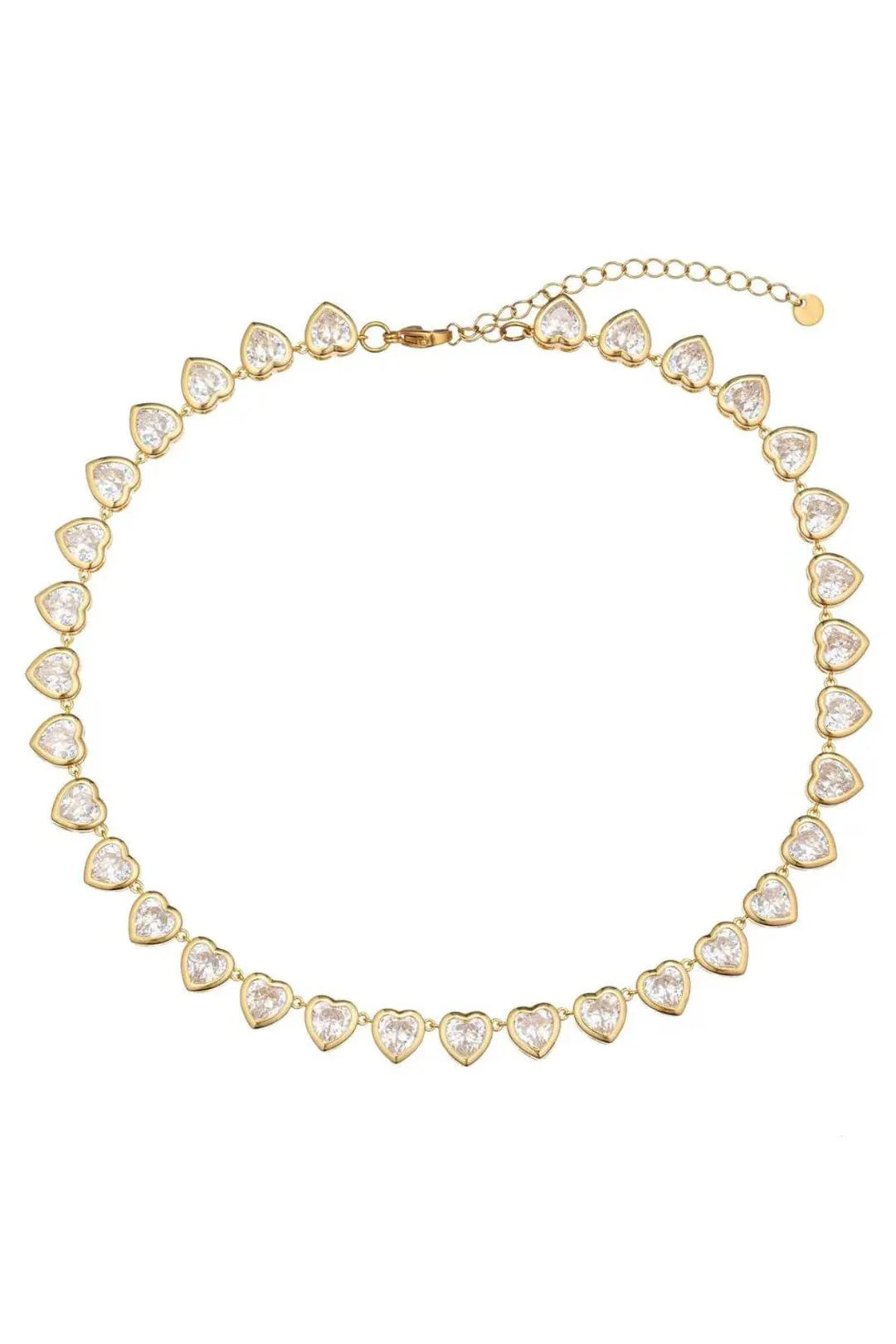 melea heart cz necklace