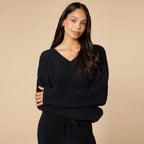 Marshmallow Waffle V-Neck Lounge Set