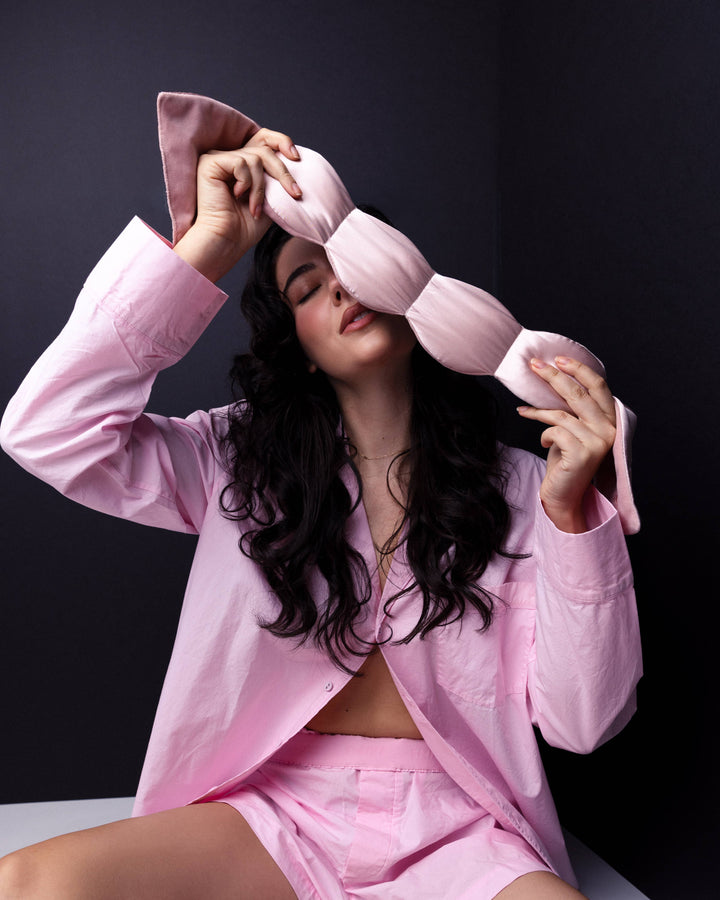 Nodpod | Silk Weighted Sleep Mask- Petal Pink