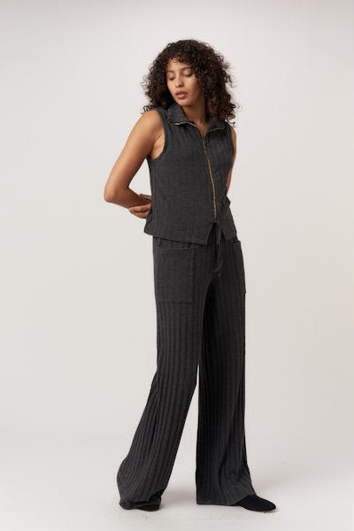 PROJECT SOCIAL T | Wishing Well Zip Front Rib Top