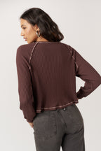 Homebody V-Neck Rib Long Sleeve