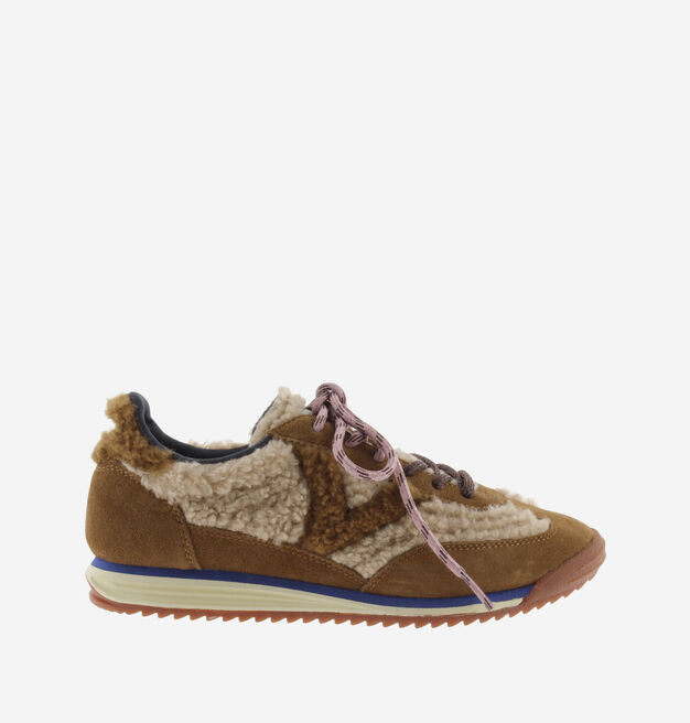 Saturno Faux Shearling & Suede Sneaker