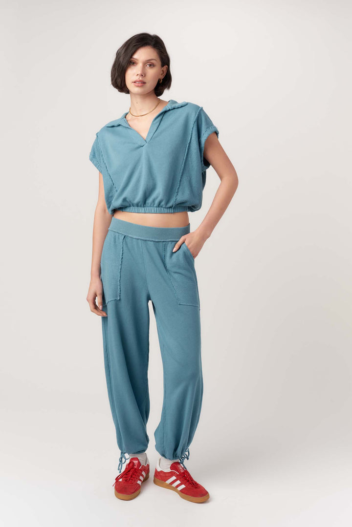 PROJECT SOCIAL T | GOING PLACES MIXED TEXTURED COLLARED PULLOVER