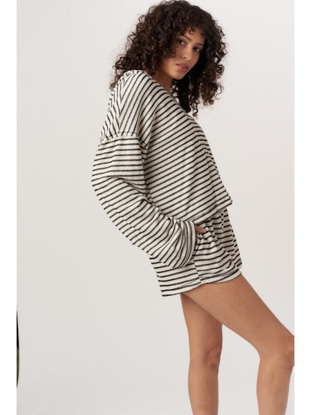 PROJECT SOCIAL T | HOMETOWN TEXTURED STRIPE HOODIE