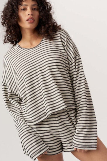 PROJECT SOCIAL T | HOMETOWN TEXTURED STRIPE HOODIE