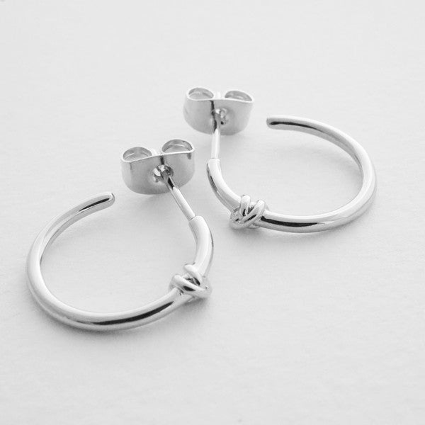 Dainty Knotted Hoops