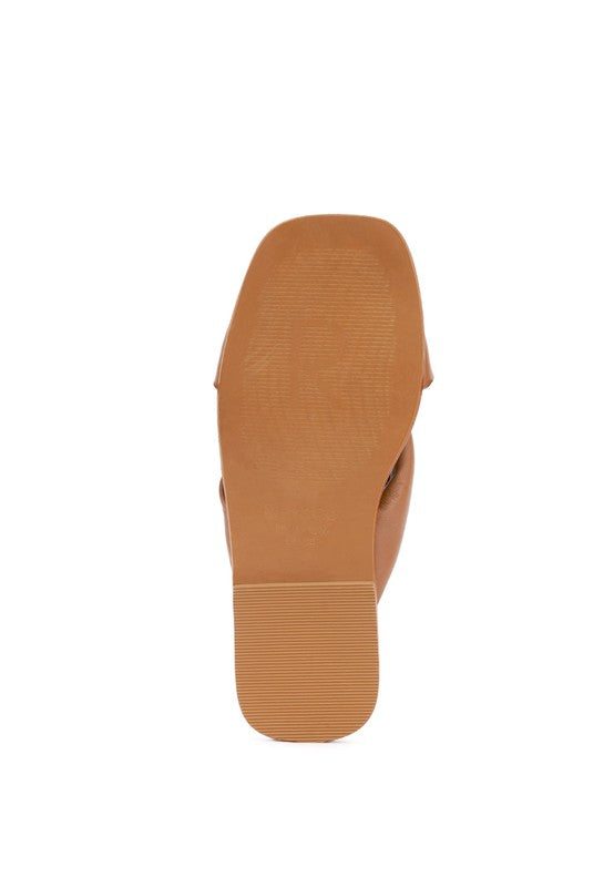 Puffy Strap Slide Sandals