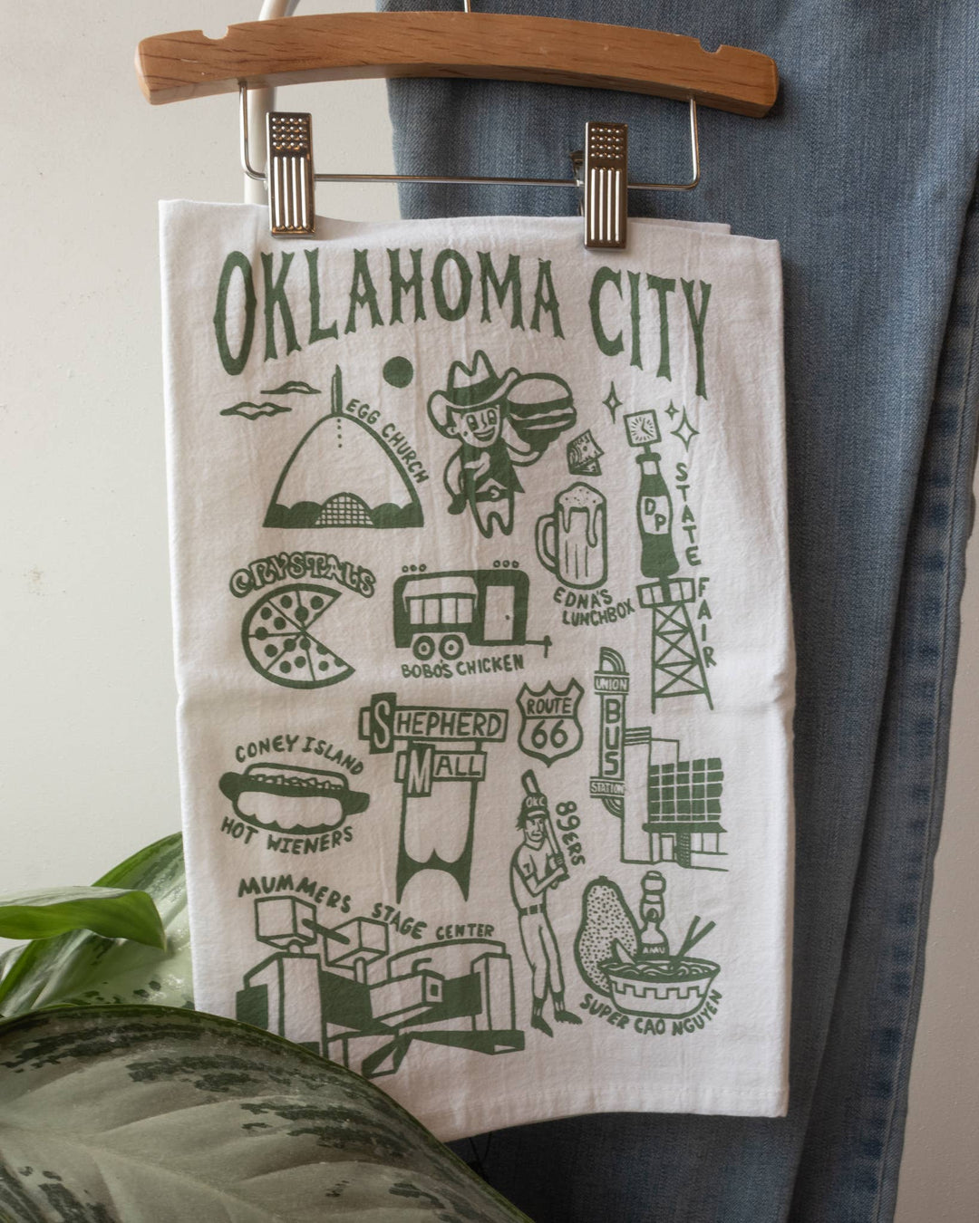 Oklahoma City Bucket List Tea Towel
