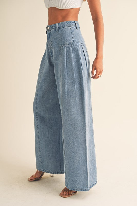 Pull Me Close Wide Leg Jean Pants