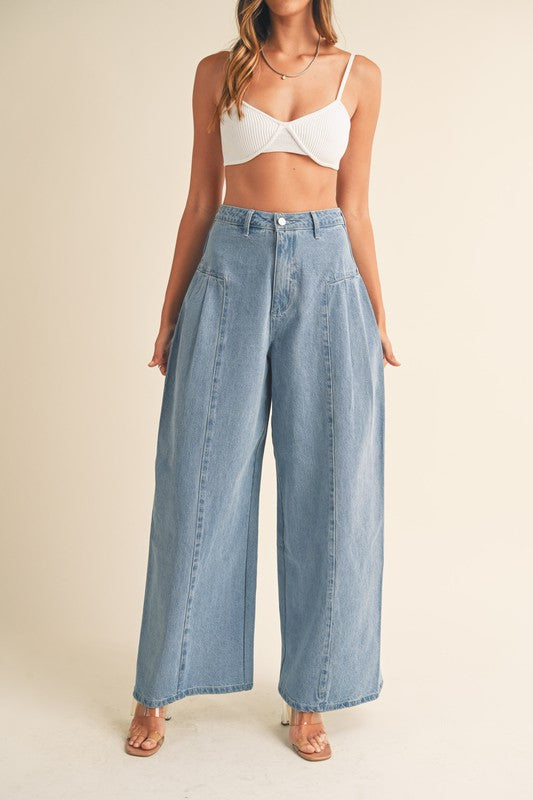 Pull Me Close Wide Leg Jean Pants