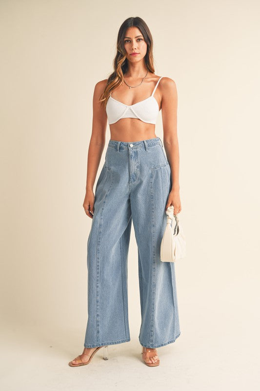 Pull Me Close Wide Leg Jean Pants