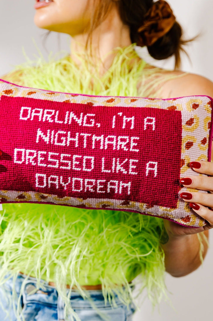 Dressed Like A Daydream Needlepoint Pillow