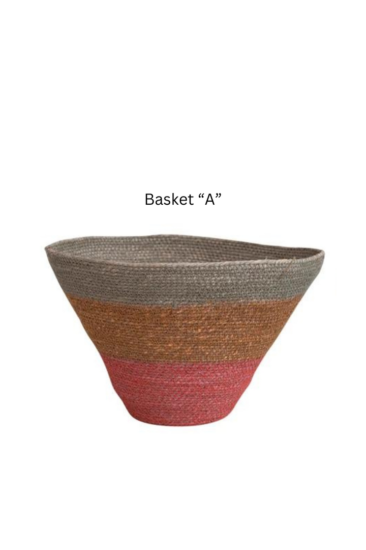Heirloom Hand-Woven Seagrass Nesting Basket
