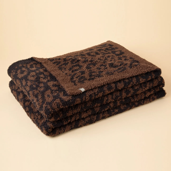 SOFTIES | Marshmallow Leopard Knit Blanket