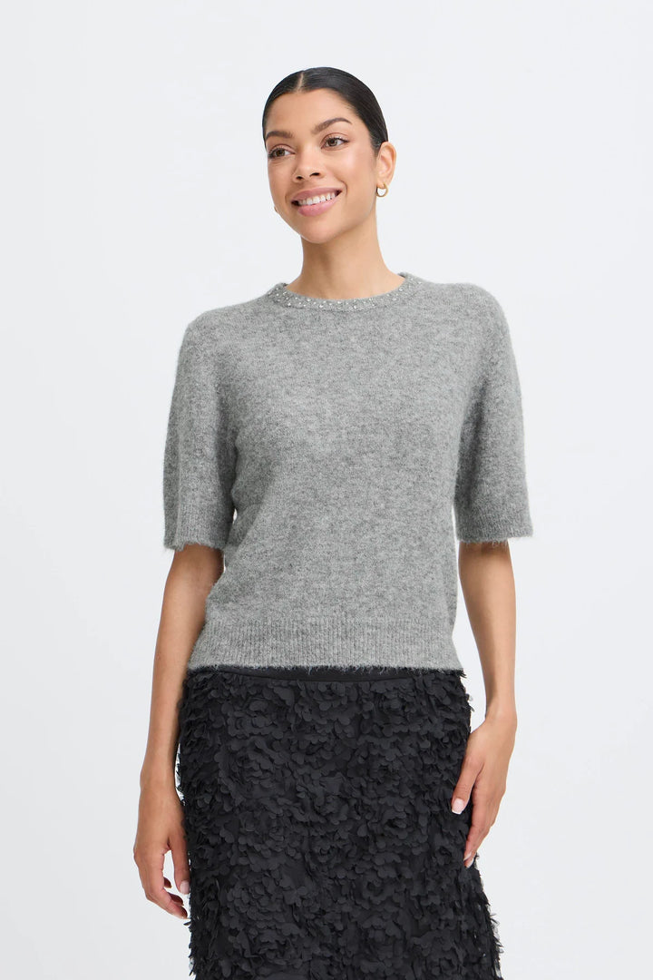 Byomea rhinestone sweater top