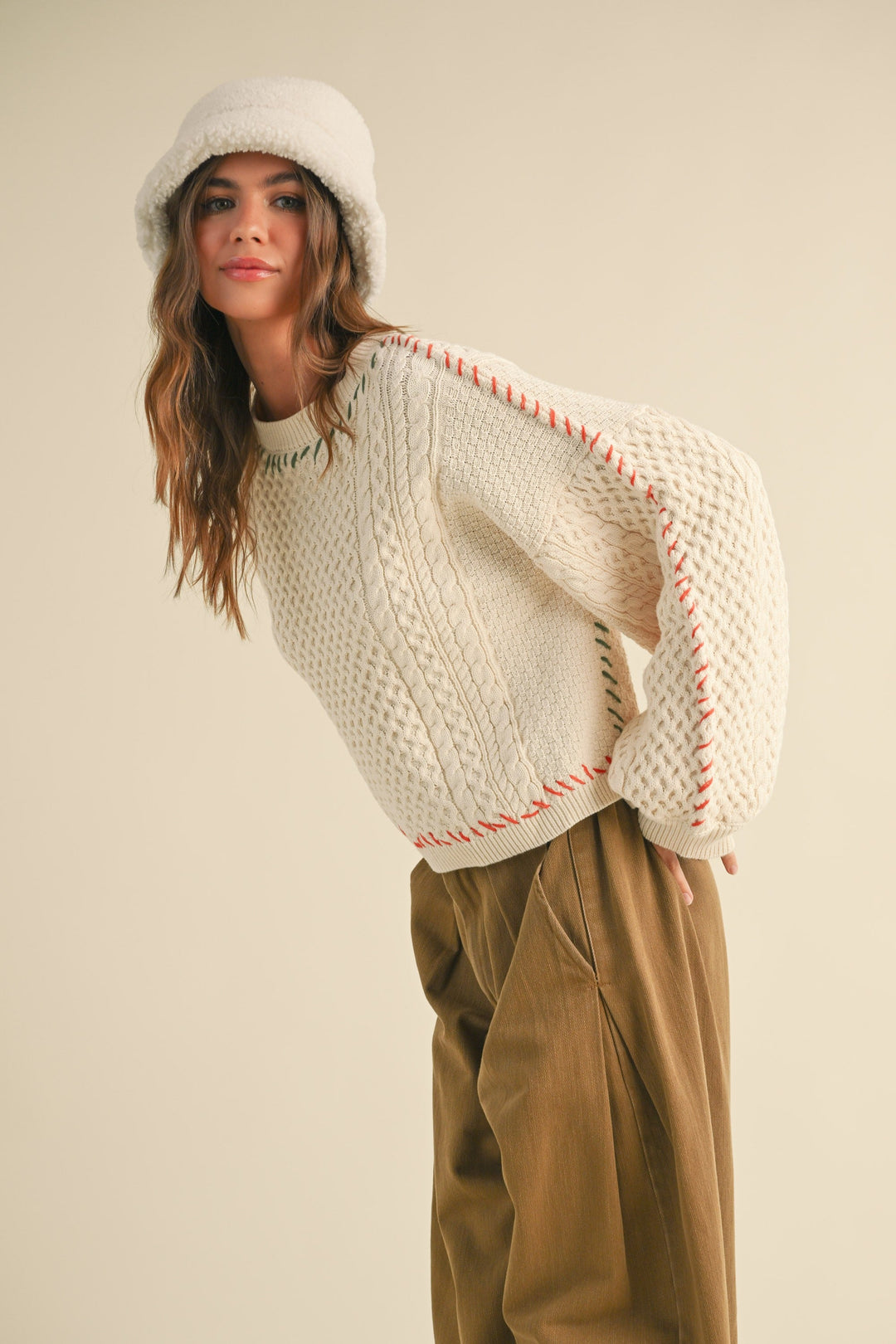 Fall Vibes Cable Sweater