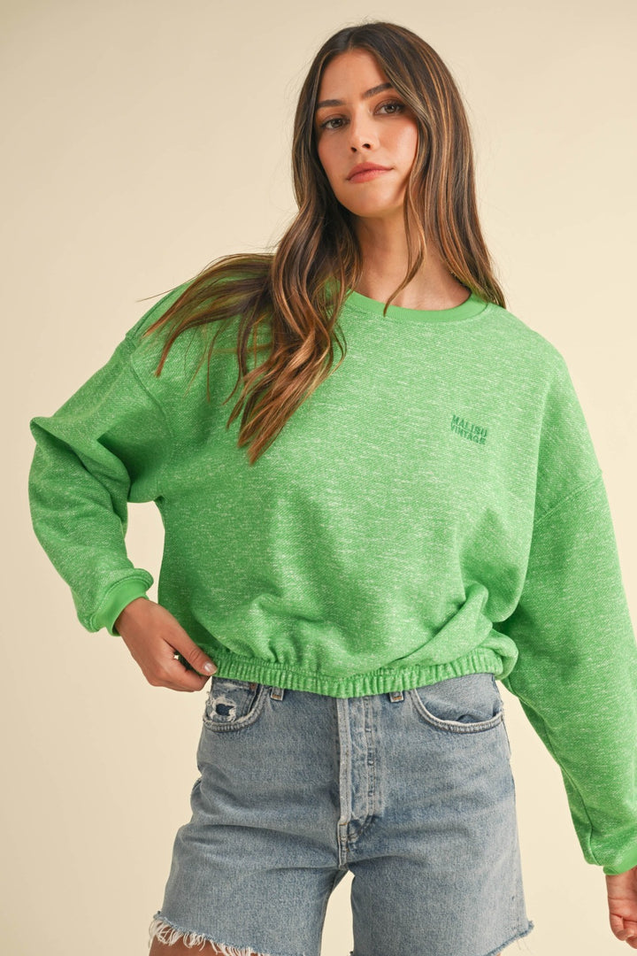 Malibu Vintage Sweatshirt - Apple Green