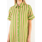 Palm Beach Stripe Shirt Dress