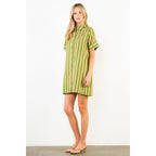 Palm Beach Stripe Shirt Dress