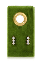 Triple Cz Bar Stud Earrings