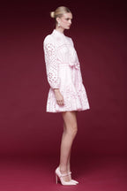 Ballet Pink Broderie Anglaise Shirtdress