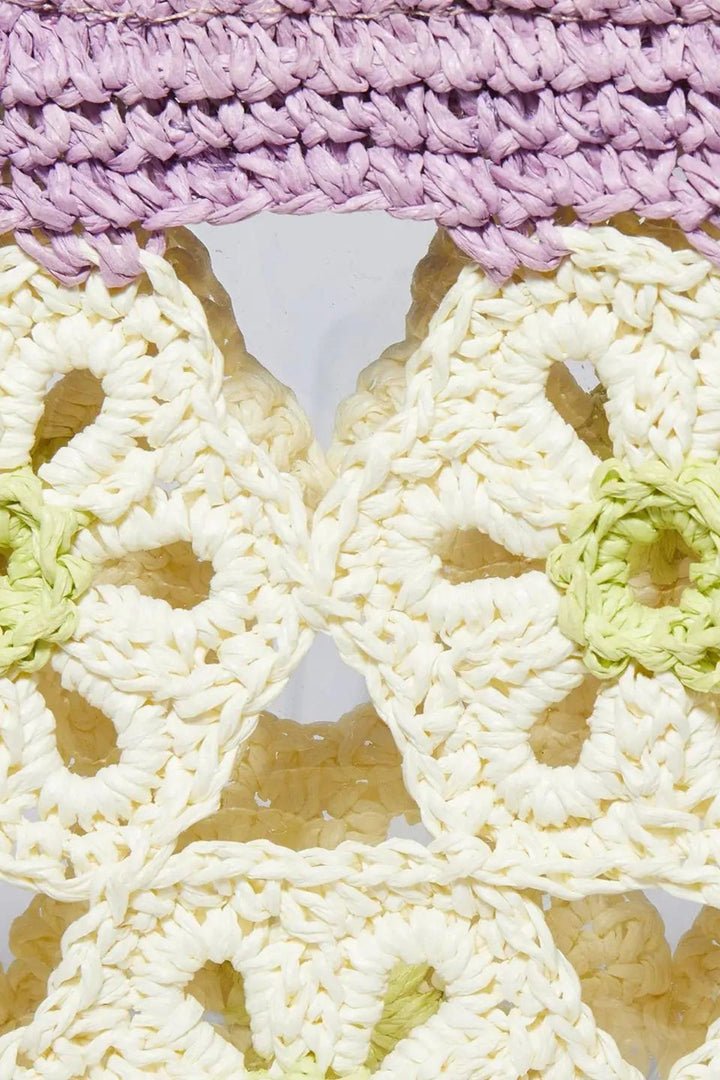 LELE SADOUGHI: Day Dream Marigold Crochet Large Pouch
