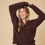 Marshmallow Waffle V-Neck Lounge Set