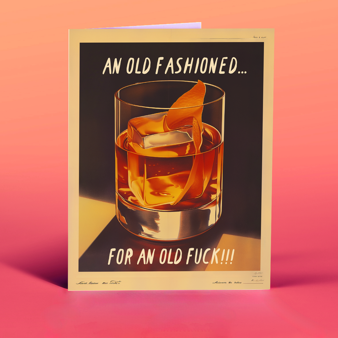 OLD FASHIONED GREETING CARD