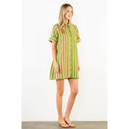 Palm Beach Stripe Shirt Dress