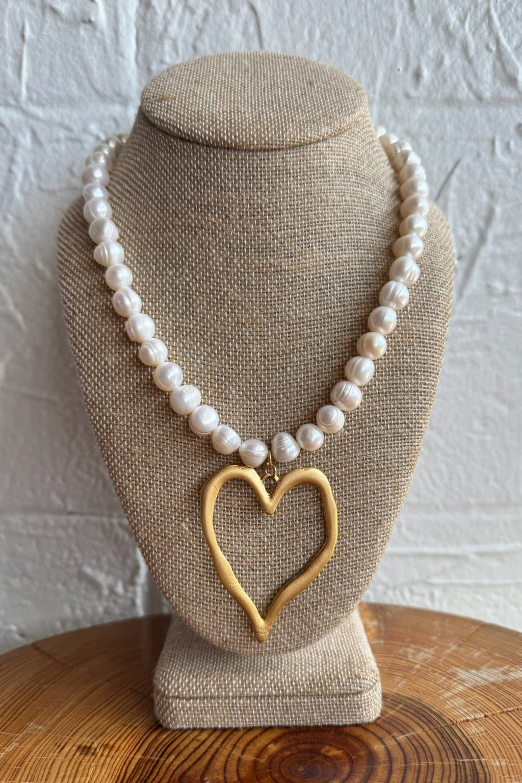 Jumbo Heat On Potato Pearls - White/Gold