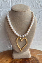Jumbo Heat On Potato Pearls - White/Gold