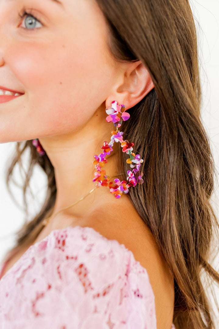 Bianca Earrings in Pink Multi