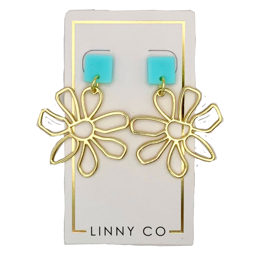 Daisy Blue Earrings