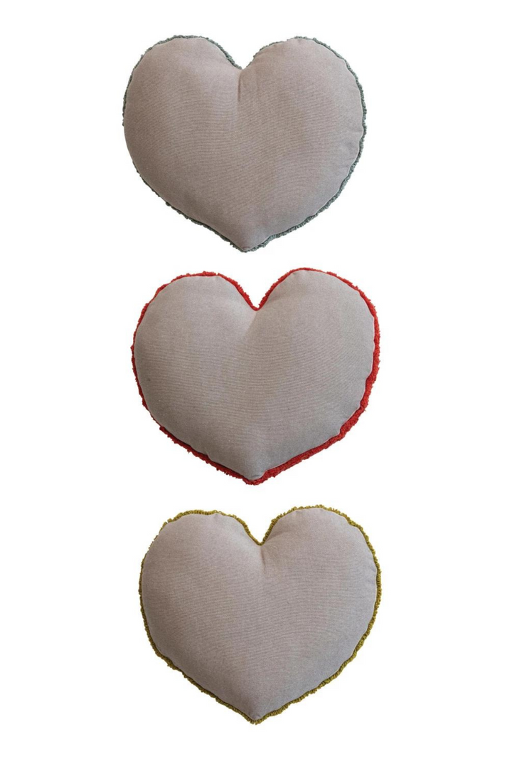 Heart Shaped Cotton Tufted Pillow
