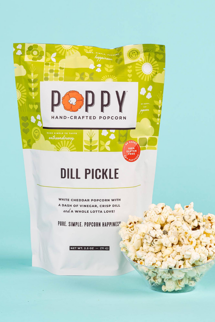 Poppy Dill Pickle Popcorn