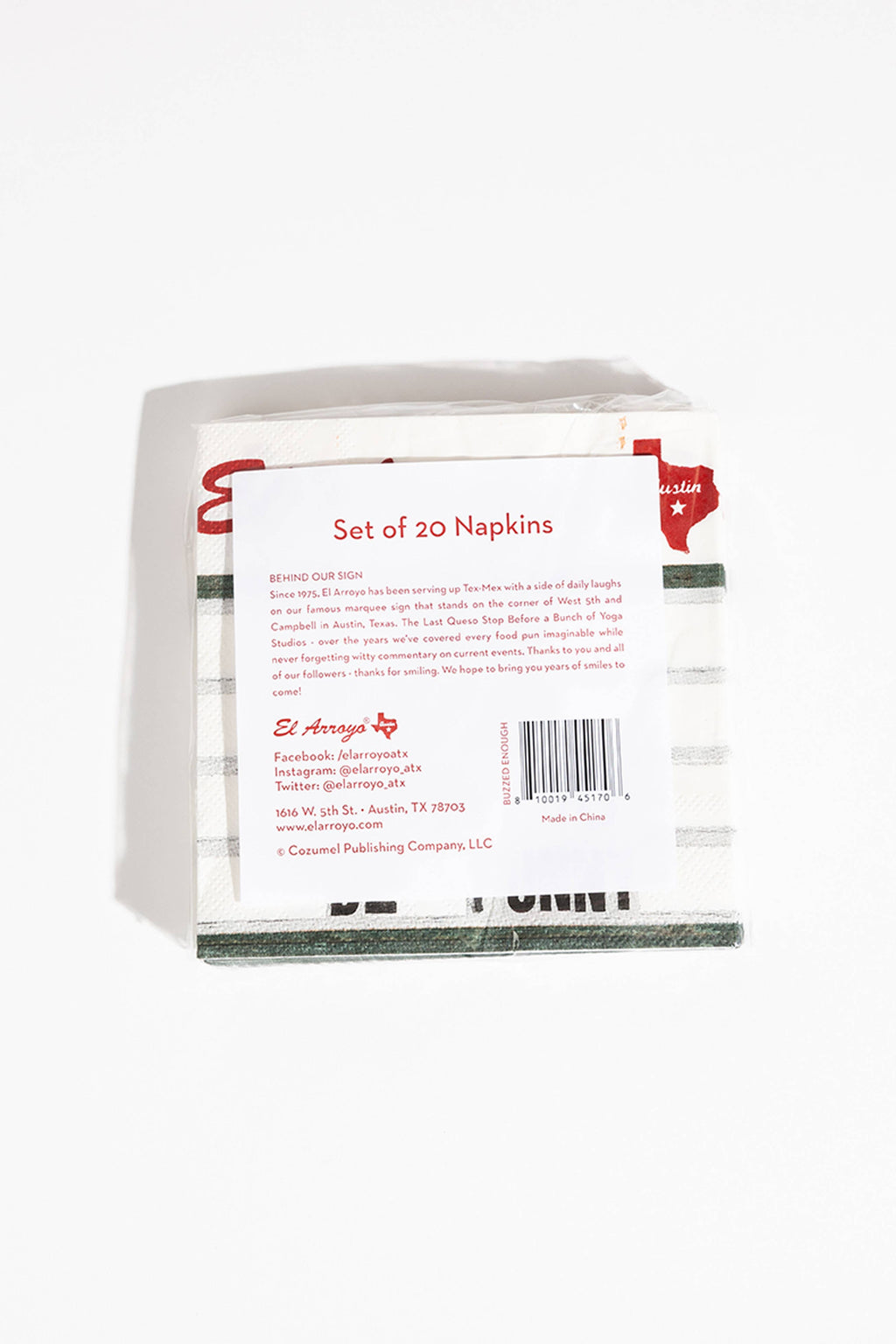 Buzzed Enough Cocktail Napkins