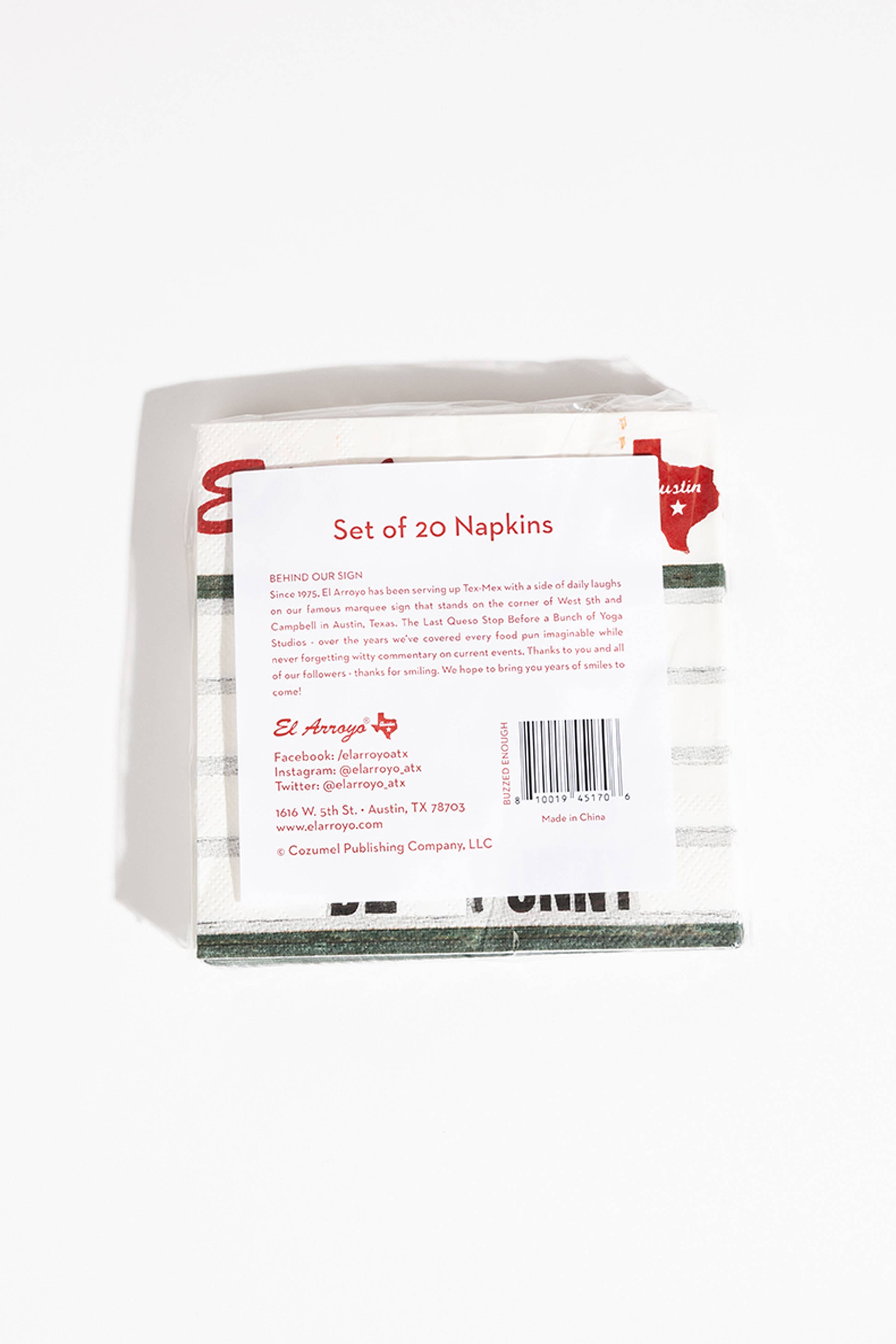 Buzzed Enough Cocktail Napkins