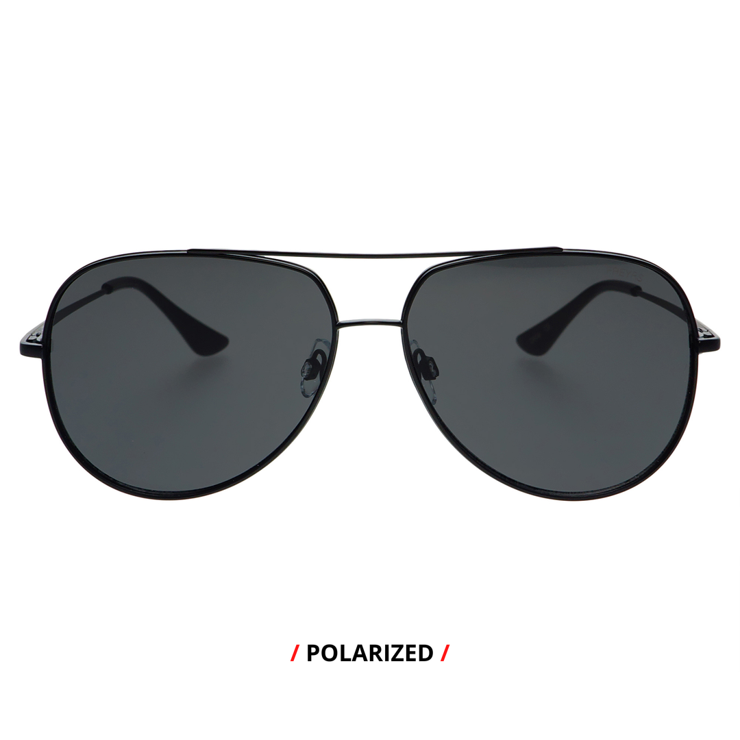 FREYRS Max Polarized Matte Black Aviator Sunglasses