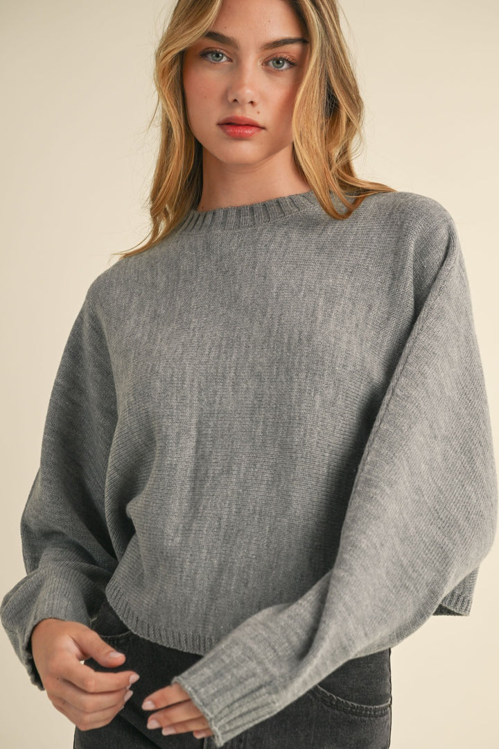 Dream of Me Baby Sweater - Grey