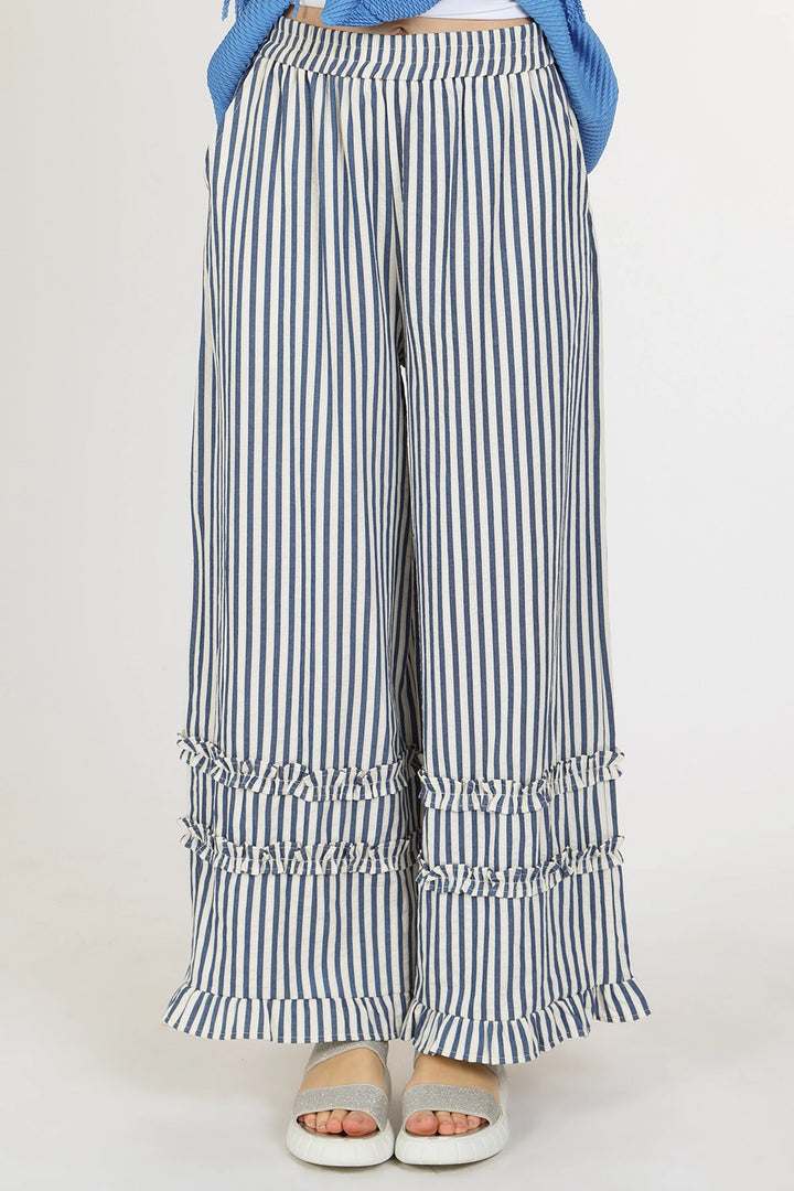 Seabreeze Stripe Ruffle Pant