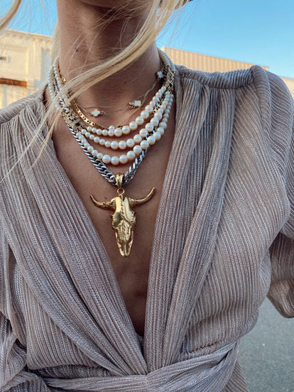 Big Bull Skull Necklace