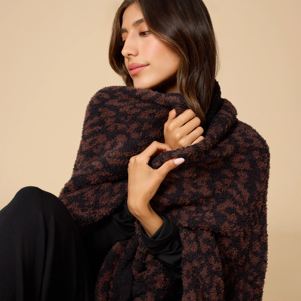 SOFTIES | Marshmallow Leopard Knit Blanket