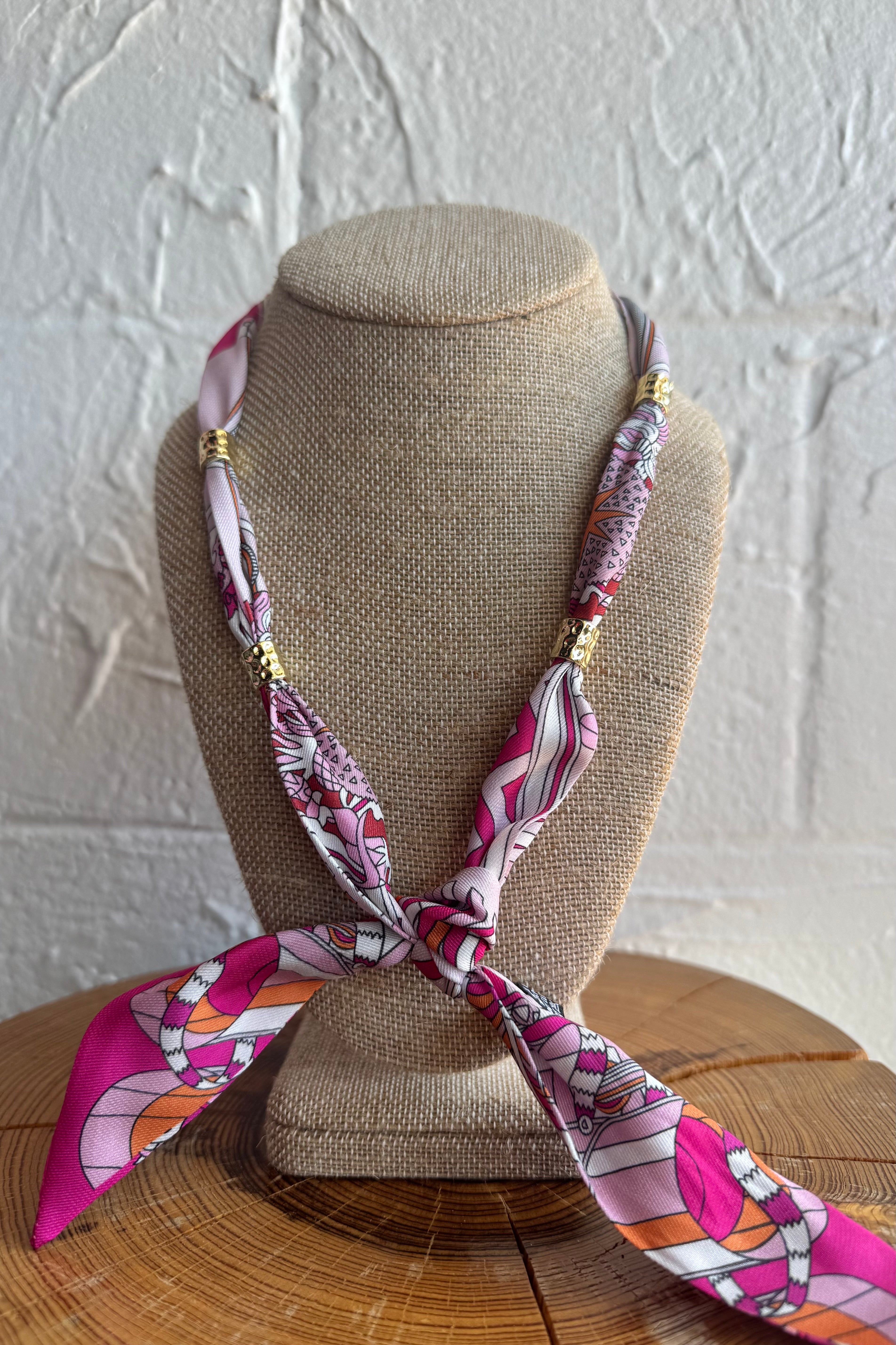 Knotted Bandana Scarf Necklace - Pretty in Paris