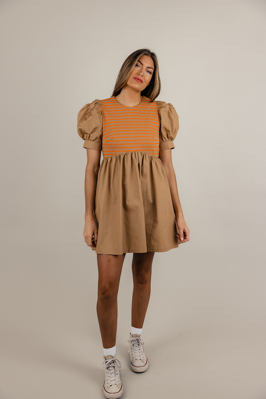 At the Wake Puff Sleeve Flare Dress