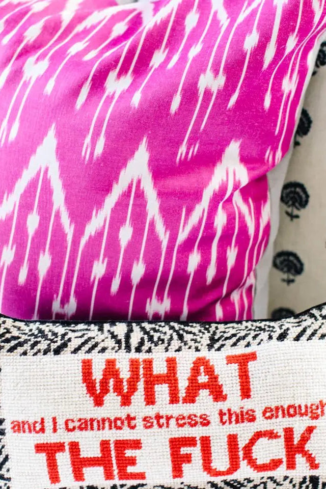 FURBISH STUDIO | WTF NEEDLEPOINT PILLOW